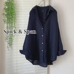 25SS】Spick & Span リネンカシュクールビッグシャツ ネイビー - メルカリ