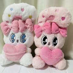  バニー ぬいぐるみ ハート付き エスターバニー ハートポケットBIGぬいぐるみ ホワイト ピンク - メルカリ