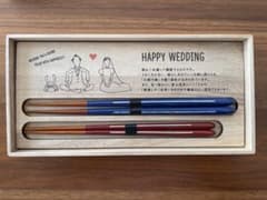 夫婦箸　天然木　漆塗装のサムネイル