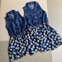 姉妹お揃いノースリーブワンピース130&150のサムネイル