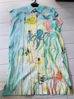 ツモリチサト　　海柄　シャツワンピース ツモリチサト 海柄 シャツワンピース - メルカリ