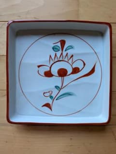 橘吉 陶器 角皿 花柄 和食器のサムネイル