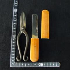 安重 蕨手 別打 総火造 花鋏 花小刀 未使用 ２点まとめて 安重移転時の整理品 安重 蕨手 別打 総火造 花鋏 & 花小刀 未使用 2点まとめて 移転時の