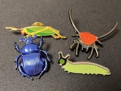 昆虫ピン　昆虫展　ピンバッチ