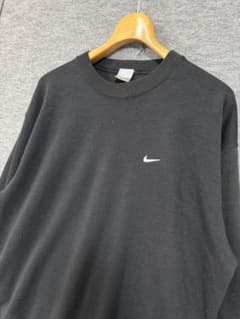 NIKE 나이키 스웨트 트레이너 블랙 자수 로고 스와시 로고