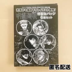 匿名配送】呪術廻戦缶バッジ6種セット ジャンプGIGA 2026 winter