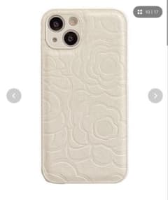 iPhone用ケース カメリア柄 アイボリーのサムネイル