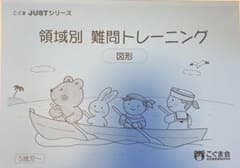 5歳 小学校入試 こぐまJUSTシリーズ 難問トレーニング図形 未記入 裁断なしのサムネイル