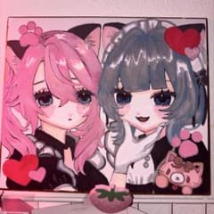 手描きイラスト オリジナル 猫耳 メイド 萌え絵のサムネイル