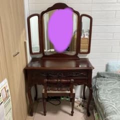 クラシックスタイル 木製三面鏡ドレッサー(椅子は別出品) クラシックスタイル 木製三面鏡ドレッサー(椅子は別出品) - メルカリ