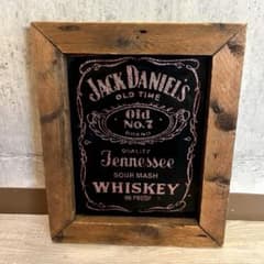 アメリカUSジャックダニエルNo7ピンクフォイルパブミラーバーサイン木