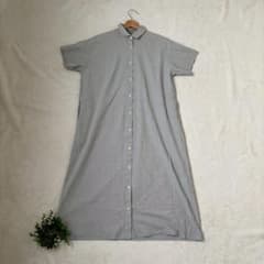 [Brand Unknown] Short-sleeved shirt dress (M~L) Gray