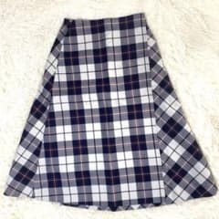 美品✨Drawer ドゥロワー ラップスカート　ツイード　チェック柄　36 S 美品】Drawer ドゥロワー ラップスカート チェック柄 ウール シルク