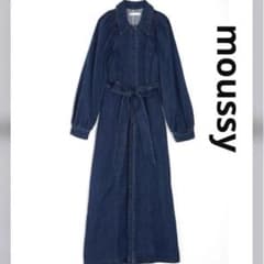値下げ!moussy☺︎パフスリーブデニムロングワンピースのサムネイル
