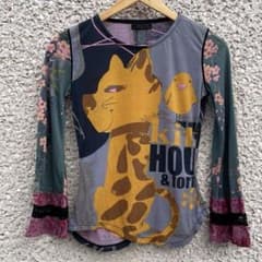 猫と小鳥のグラフィック Custo Barcelona Tシャツのサムネイル