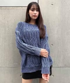 ENVYM ウォッシュケーブルオーバーニットのサムネイル