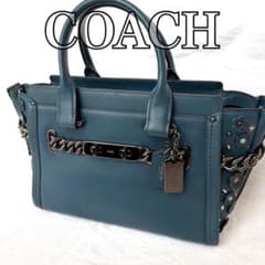 美品COACH スワッガー27 フラワーディテール　ハンドバッグ　ウィズウィロー 美品COACH スワッガー27 フラワーディテール ハンドバッグ ウィズ