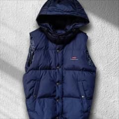 西川ダウン ナノユニバース 木梨サイクル ダウンベスト M ネイビー