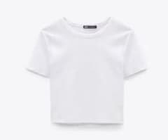 ZARA クロップド丈Tシャツのサムネイル