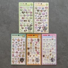 【最安値】ボンボンドロップシール お茶犬 ノンタン コジコジ 正規品　5点セットのサムネイル