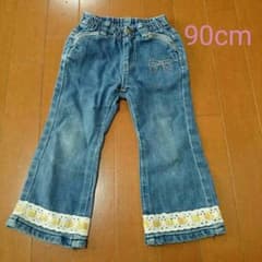 ☆裾レース ジーパン☆サイズ90のサムネイル