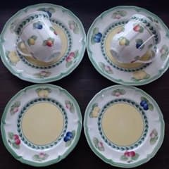 ビレロイ&ボッホ フレンチガーデン 2人用食器セット マグカップ