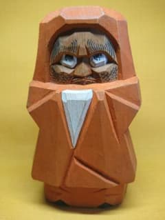 人形 達磨 木彫 オブジェ 置物 インテリア 工芸品 美術品 A2899 - メルカリ