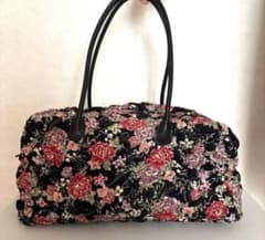 花柄ボストンバッグ着物　 和風　レトロのサムネイル