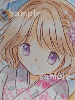 No.177 手描きイラスト「風の音色」女の子 浴衣 夏 No.177 手描きイラスト「風の音色」女の子 浴衣 夏 - メルカリ