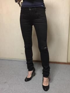 未使用 ストレッチクラッシュスキニー 24 ブラックのサムネイル