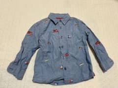 着画あり　キャスキッズ　車刺繍　シャツ　90のサムネイル