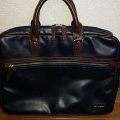 【美品】HIROKO KOSHINO ビジネスバッグ ネイビーのサムネイル