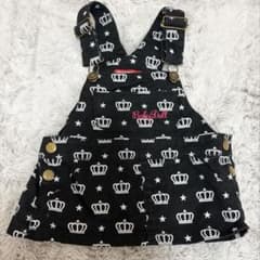 BABYDOLL ジャンパースカート 黒 王冠柄のサムネイル