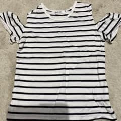 SLAP SLIP ボーダー 肩あき Tシャツ 130cmのサムネイル
