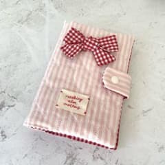 A6バインダー&バインダーカバーセット 韓国 リボン ハートキルティング