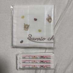 サンリオキャラクターズ かや織ふきんとフードクリップセット非売品のサムネイル