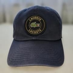 LACOSTE ラコステ コットンキャップ　ネイビー