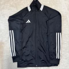 【現行モデル】adidas アディダス トラックジャケット 黒×白 ジャージのサムネイル