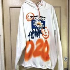 SUNFLOWER グラフィック パーカー ホワイト 2XL - メルカリ