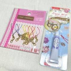 ストラップ金具 10色10個入 & UVクラフトレジン液 ハンドメイド 手芸のサムネイル