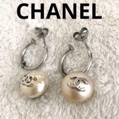 片耳極美品✨ CHANEL シャネル ピアス シャンパンベージュ ココマーク 