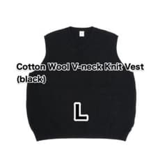 Ovy Cotton Wool V-neck Knit Vest (black) - メルカリ