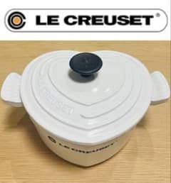 LE CREUSET ハート型鍋 （ホワイト） - メルカリ