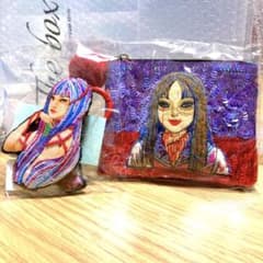 富江 刺繍 カラビナ キーホルダー & ポーチ セット tamao world - メルカリ