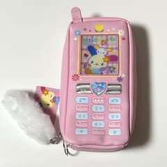 Sanrio Usahana Pen Case Pink (for old-fashioned flip phones, mobile phones, Heisei retro style pouch)