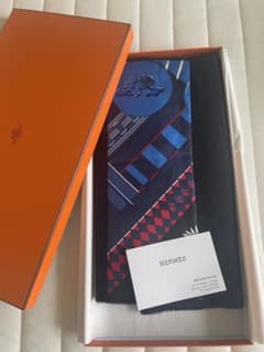 エルメス マフラー カシミア✖️シルクスカーフ柄 - メルカリ