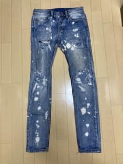mnml スキニーデニム ペイント加工 ダメージジーンズのサムネイル