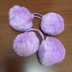ポンポン ヘアゴムのサムネイル