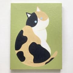 三毛猫　アクリル画　テクスチャーアート　原画のサムネイル