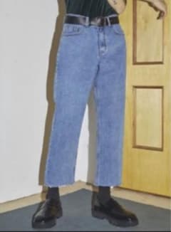 【OPEN THE DOOR】straight crop denim pantsのサムネイル